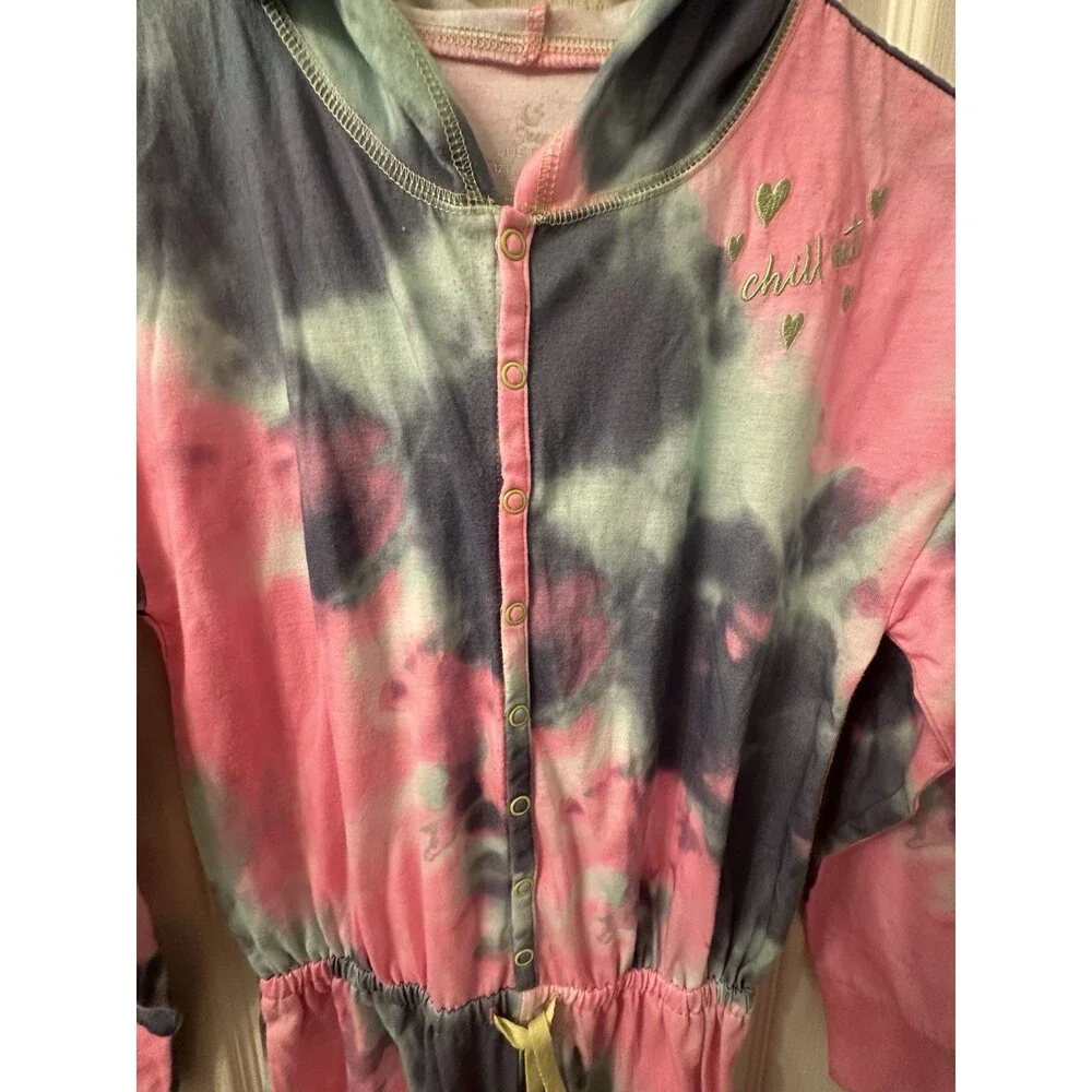 Justice Sleepwear Girls L (12-14) 1 Piece Long Sleeve‎ Tie Dye
